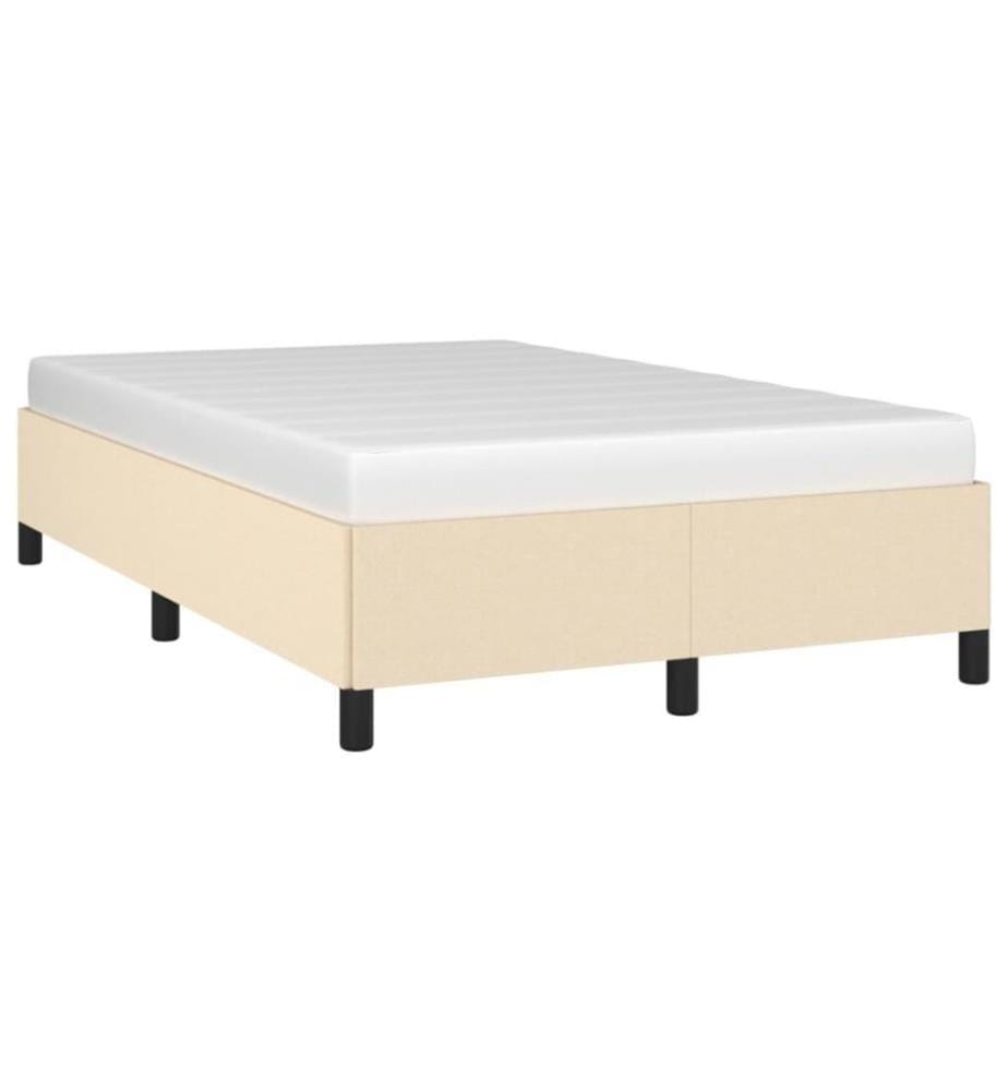Bettgestell Creme 120x200 cm Stoff