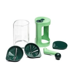 GENIUS - Coupe-légumes en spirale Nicer Dicer Super Julietti 6 pièces, Vert