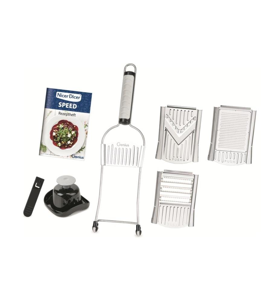 GENIUS - Râpe de cuisine Nicer Dicer Speed Set Argenté