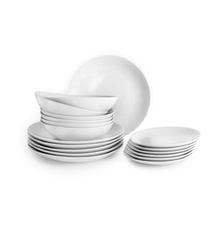 IBILI - Teller-Set Bolonia 19.1+20.4+27 cm 18 Stück, Weiss