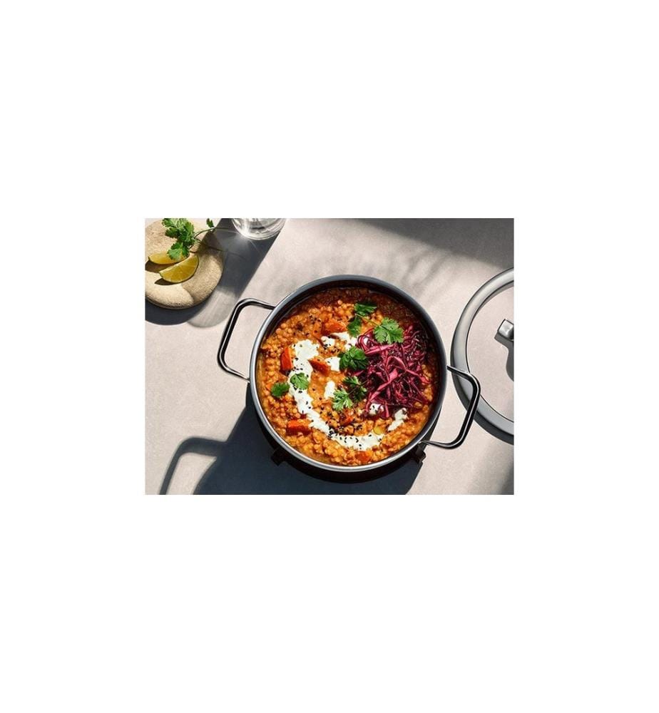 WMF - Set de casseroles Fusiontec Essential Pro, Acier inoxydable, noir