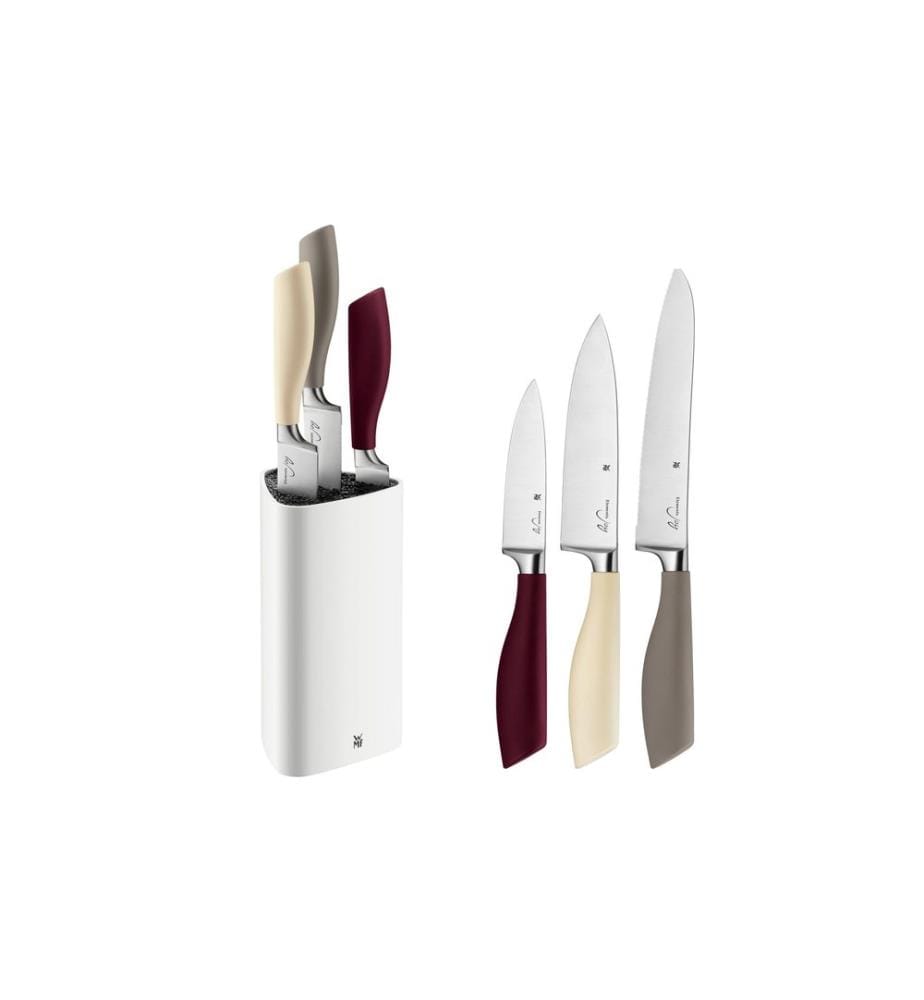 WMF - Messerblock-Set mit Messer Elements Joy 4-teilig, Weiss