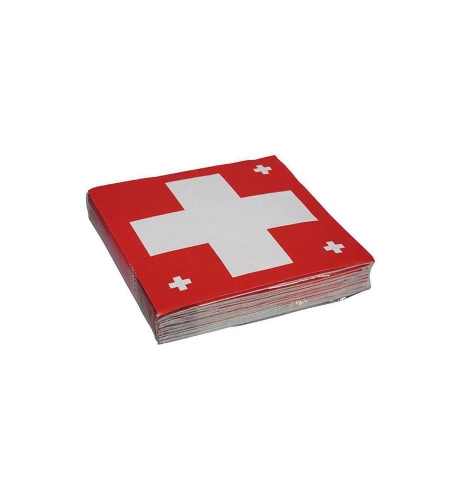 HAUSHALTSWARE - Serviettes Croix suisse 33 cm x 33 cm, 20 Pièce/s
