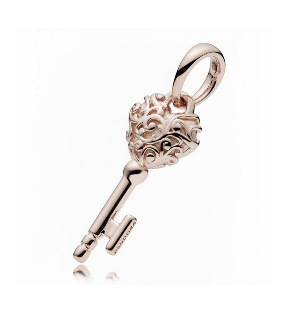 Rose Charm in 14K Gold-Plated Silver - Silver Plated