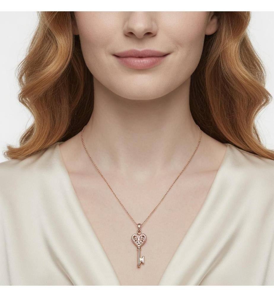Rose Charm in 14K Gold-Plated Silver - Silver Plated