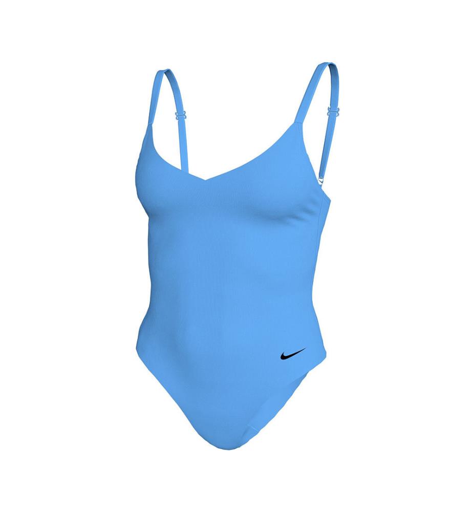 Maillot de bain avec col en V - Bleu