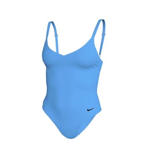 Maillot de bain avec col en V - Bleu
