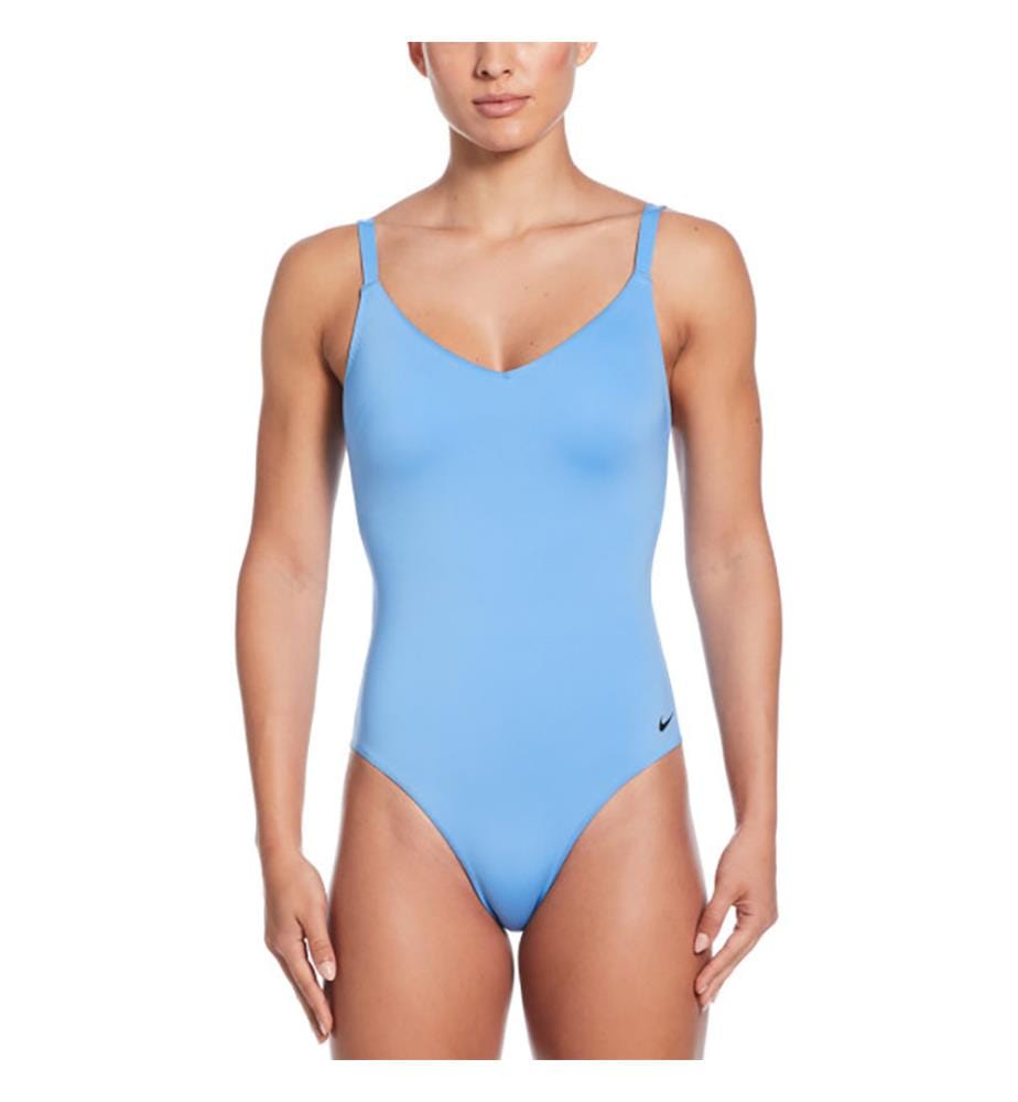 Maillot de bain avec col en V - Bleu