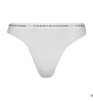 String à ceinture à motif logo - Blanc