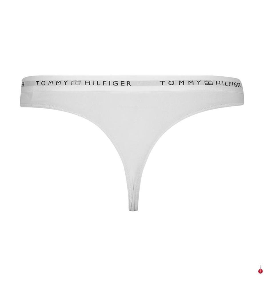 String à ceinture à motif logo - Blanc