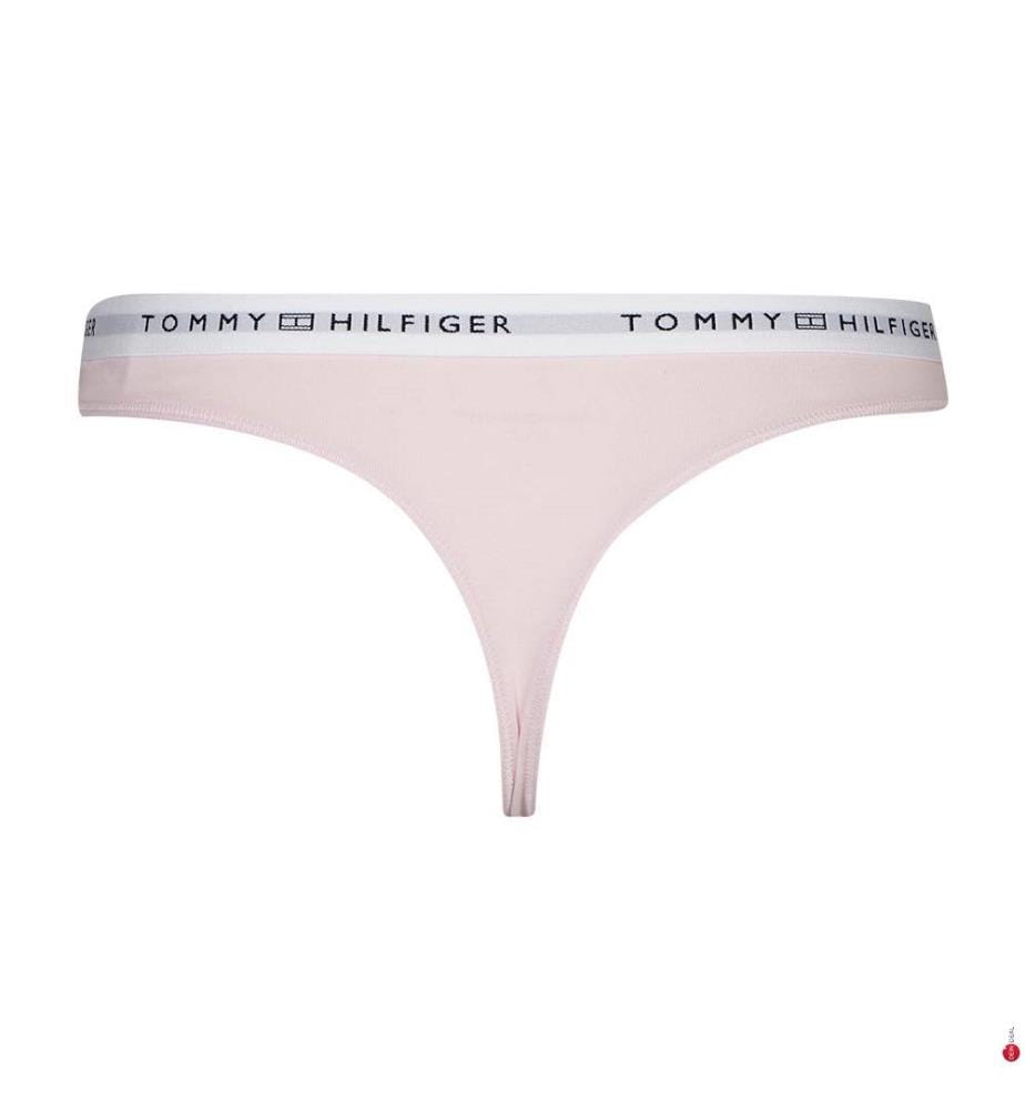 String à ceinture à motif logo - Rose