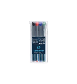 SCHNEIDER - Marqueur indélébile OHP Maxx Assorti, M, 4 pièces