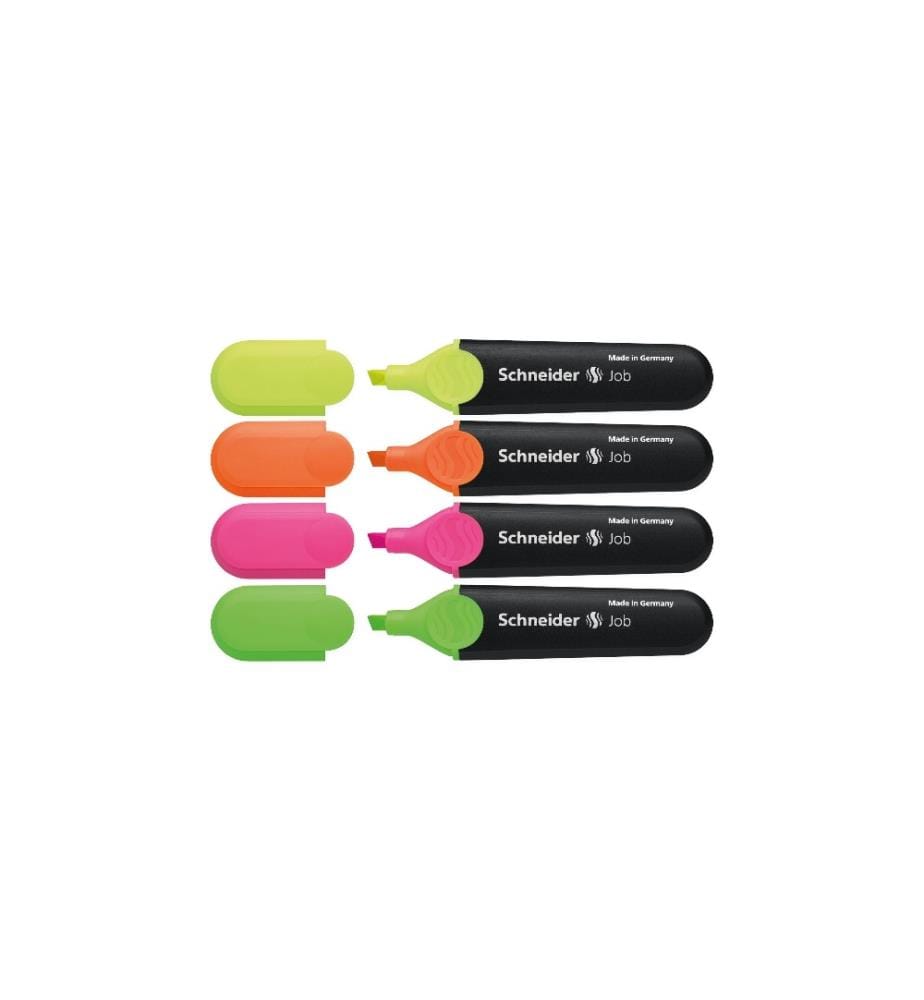 SCHNEIDER - Surligneur Job Assortis, 4 pièces