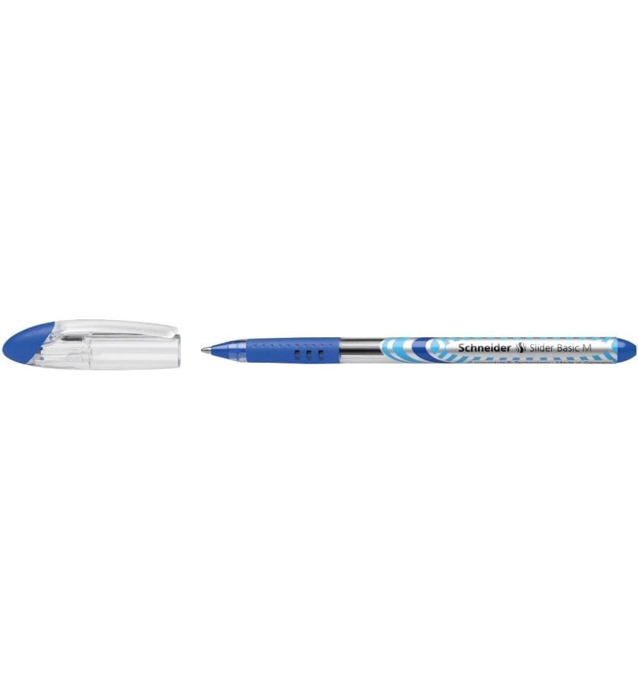 SCHNEIDER - Stylo bille Slider 1 mm, Bleu/Argenté