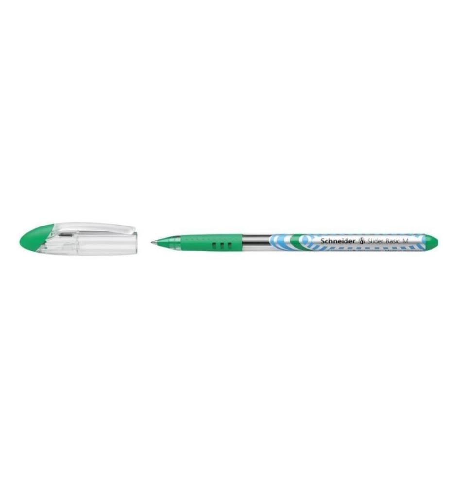 SCHNEIDER - Stylo bille Slider 1 mm, Vert/Argenté