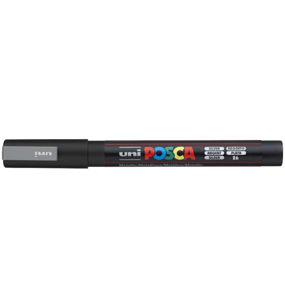 UNI - Marqueur indélébile POSCA 0.9-1.3 mm argentés