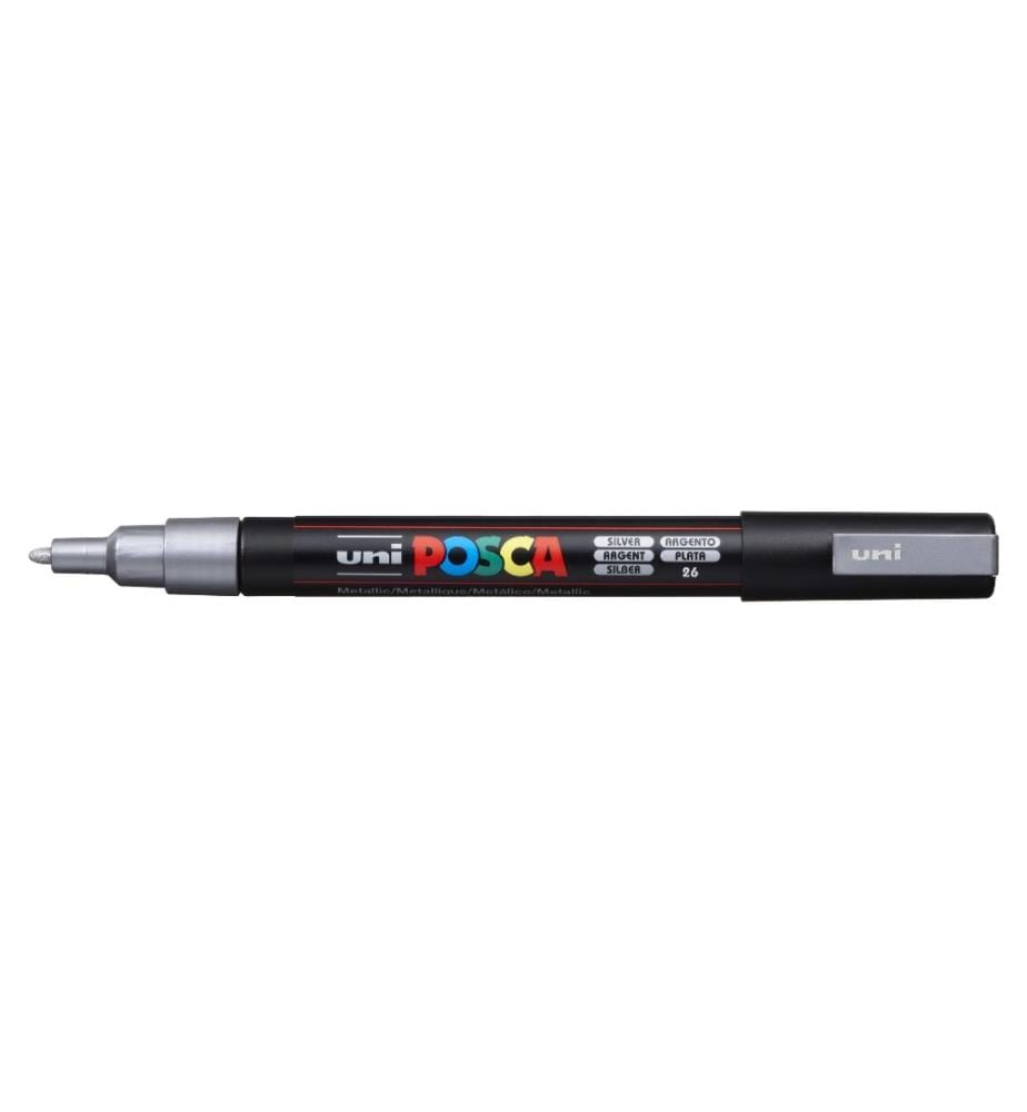 UNI - Marqueur indélébile POSCA 0.9-1.3 mm argentés