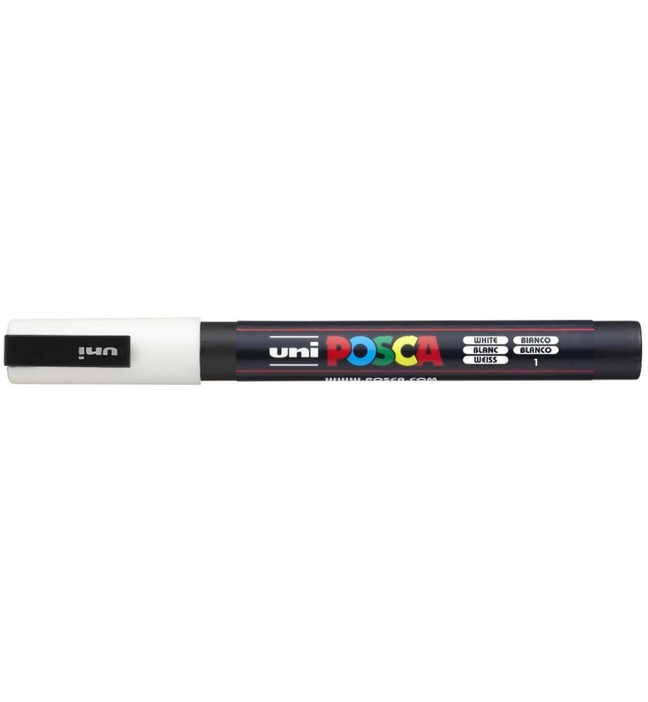UNI - Marqueur indélébile POSCA 0.9-1.3 mm Blanc