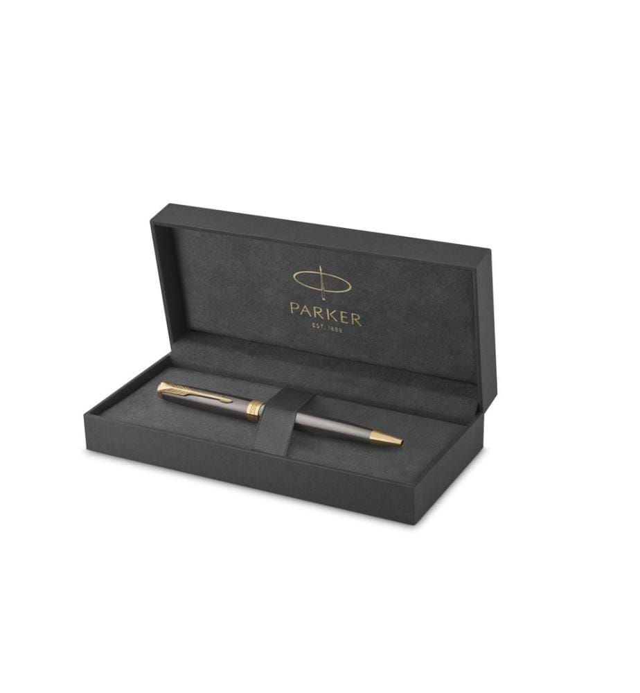 Parker stylo à bille Sonnet Medium (M), gris/or