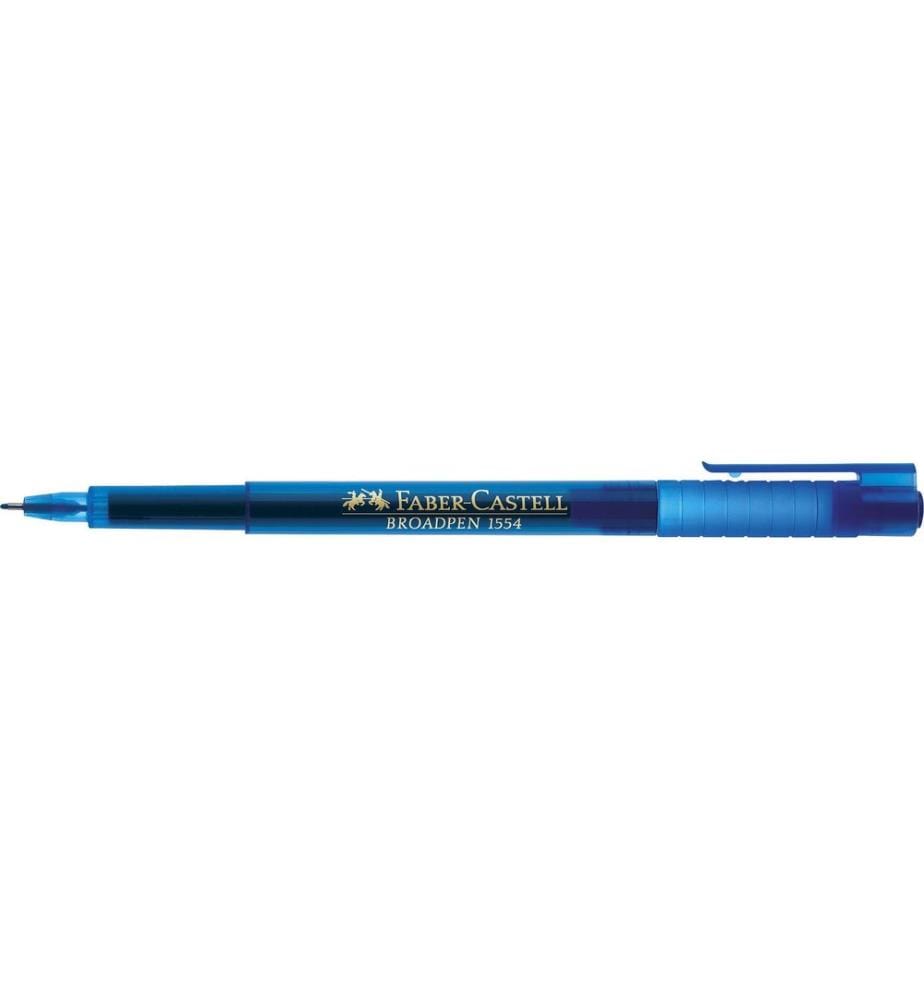 Faber-Castell Feutre pointe fine Broadpen 1554 0.8 mm, Bleu