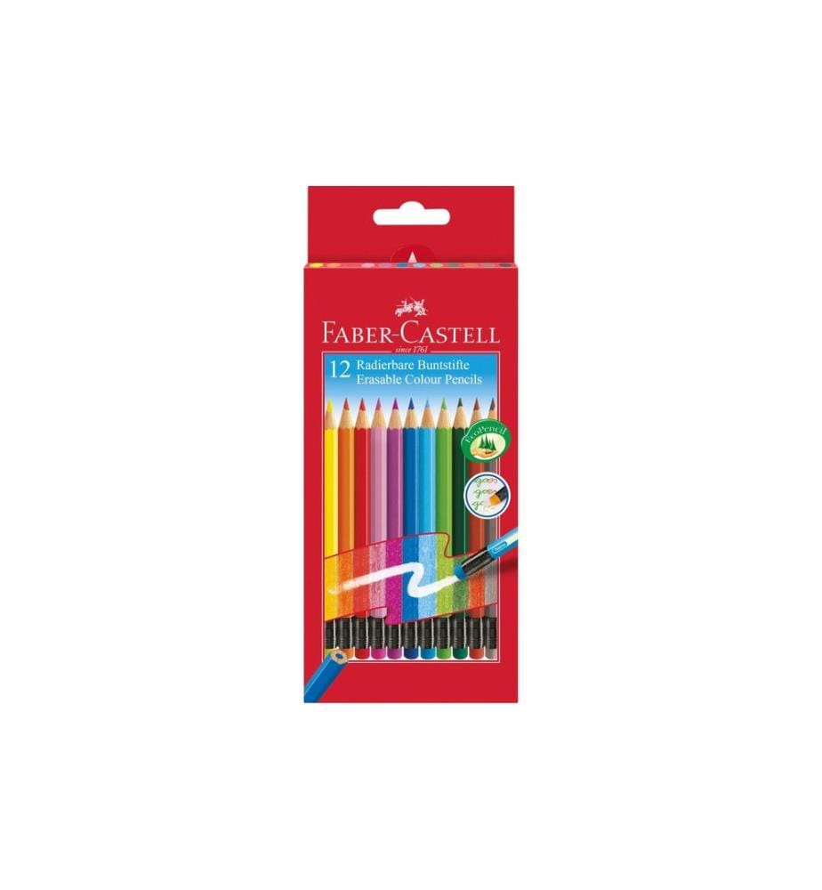 Faber-Castell Farbstifte Colour Grip radierbar 12er Kartonetui