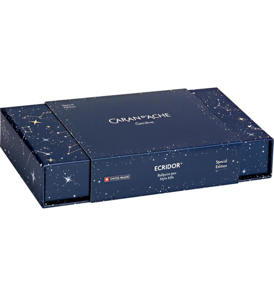 Caran d'Ache stylo bille Cosmic Blue M, Platin