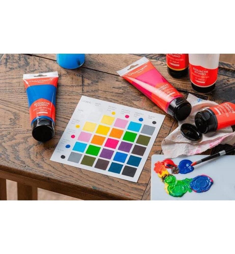 Caran d'Ache Peinture à l'eau Gouache Studio 450 ml, Jaune