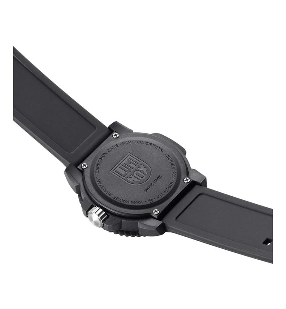 Montre à quartz en résine noire - 44 mm