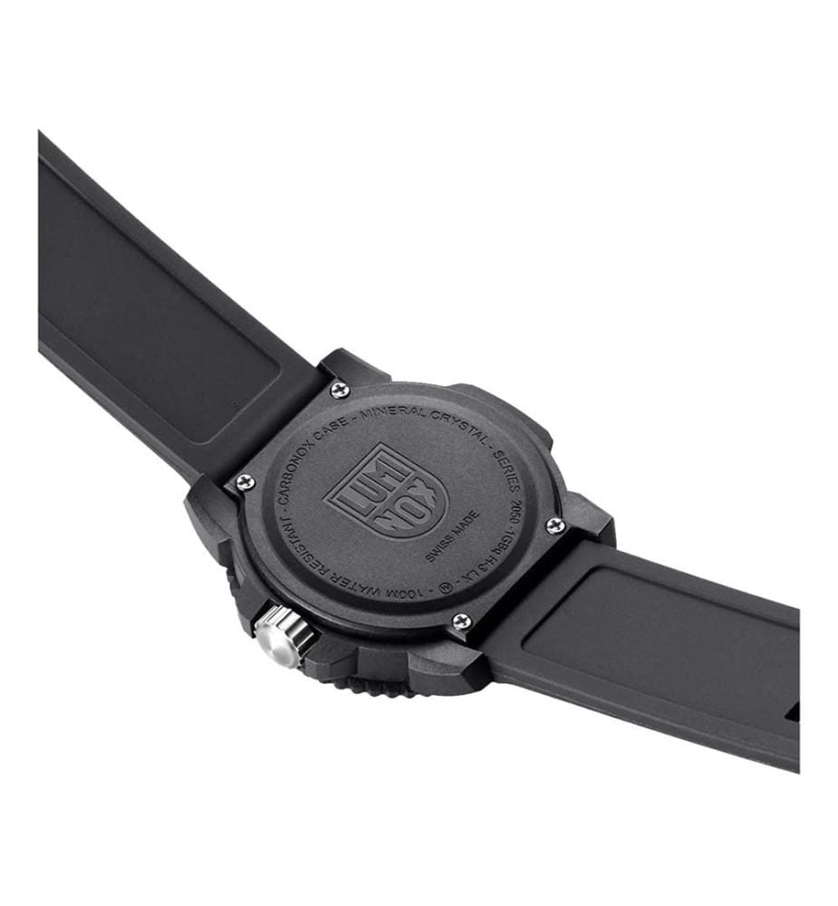 Montre à quartz en résine noire - 44 mm