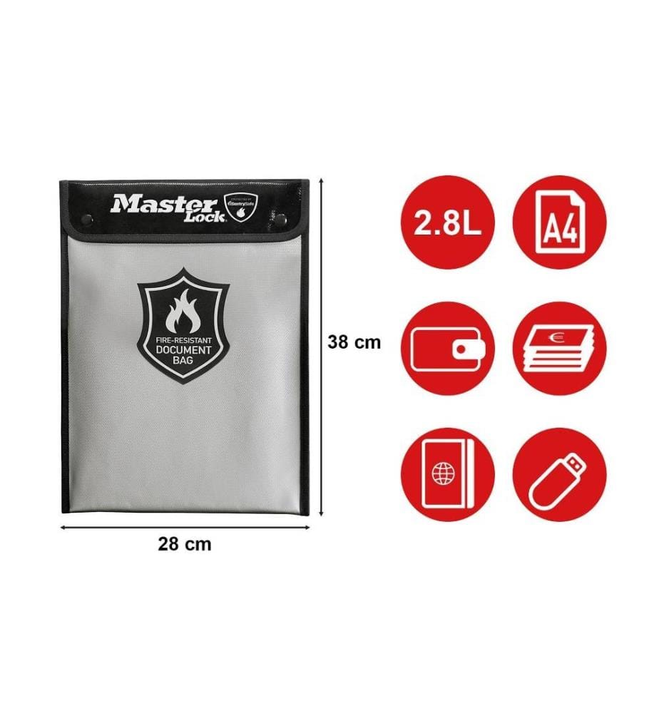 Masterlock Porte-documents Résistant au feu et à l'eau