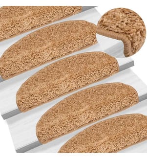 Stufenmatten 15 Stk. 65x21x4 cm Beige Halbrund Gross