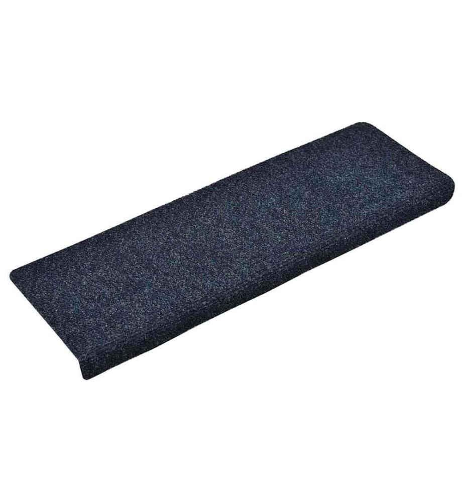 Stufenmatten Selbstklebend 15 Stk. 65x21x4 cm Blau Rechteckiger Rand