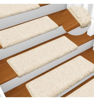 Stufenmatten 15 Stk. 65x21x4 cm Weiss Rechteckiger Rand