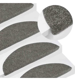 Stufenmatten Selbstklebend 15 Stk. 56x17x3 cm Grau