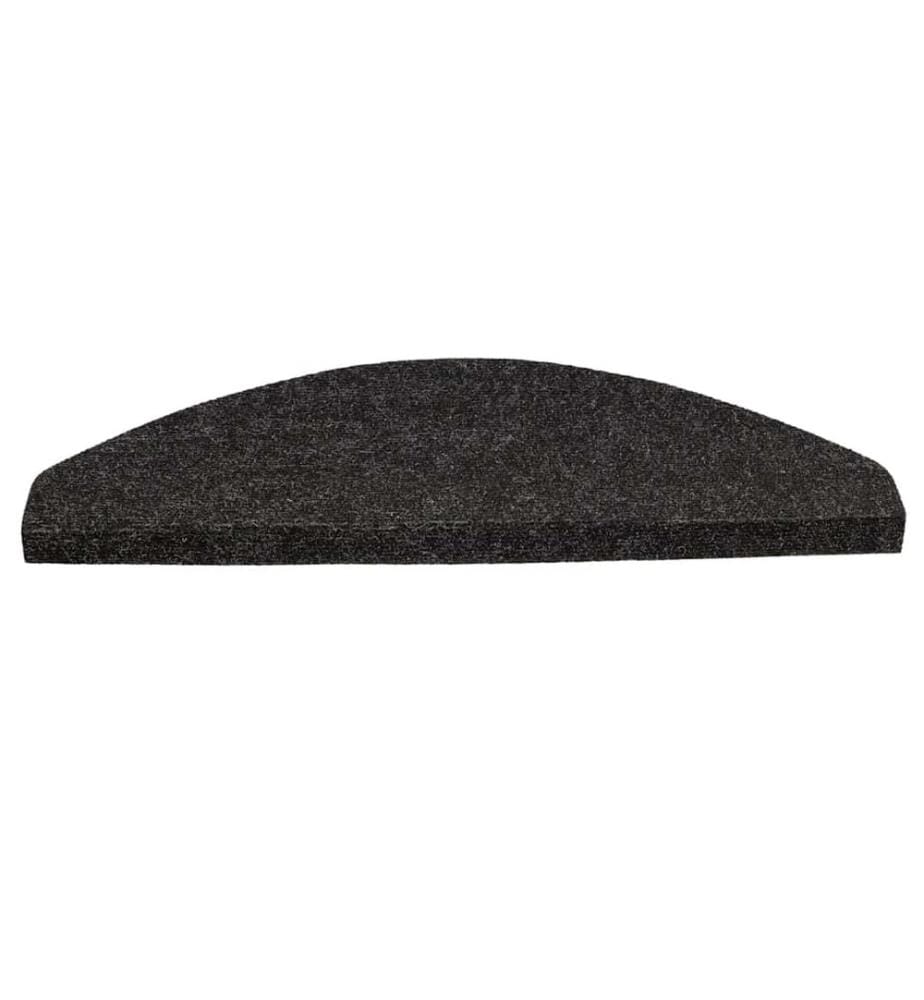Tapis d'escalier autocollants 15 pcs 65x22,5x3,5 cm Anthracite