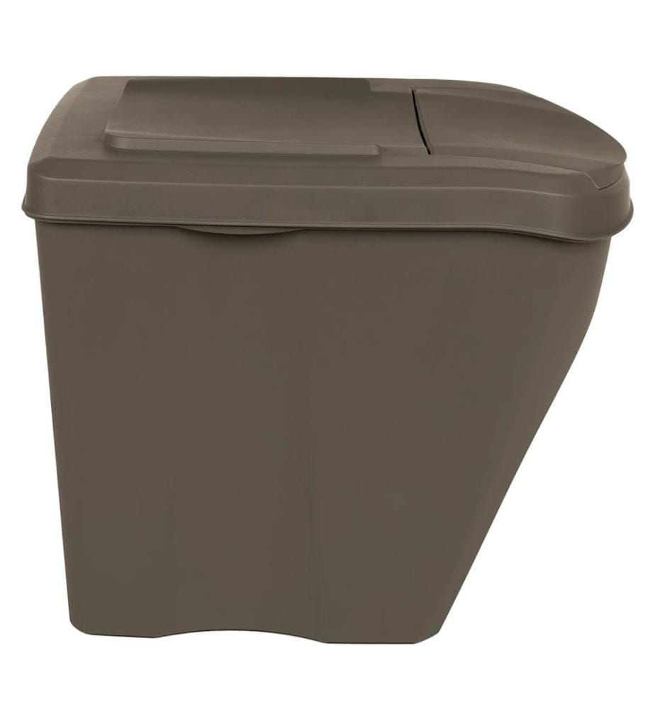 Poubelles à ordures empilables 3 pcs Gris 75 L Polypropylène
