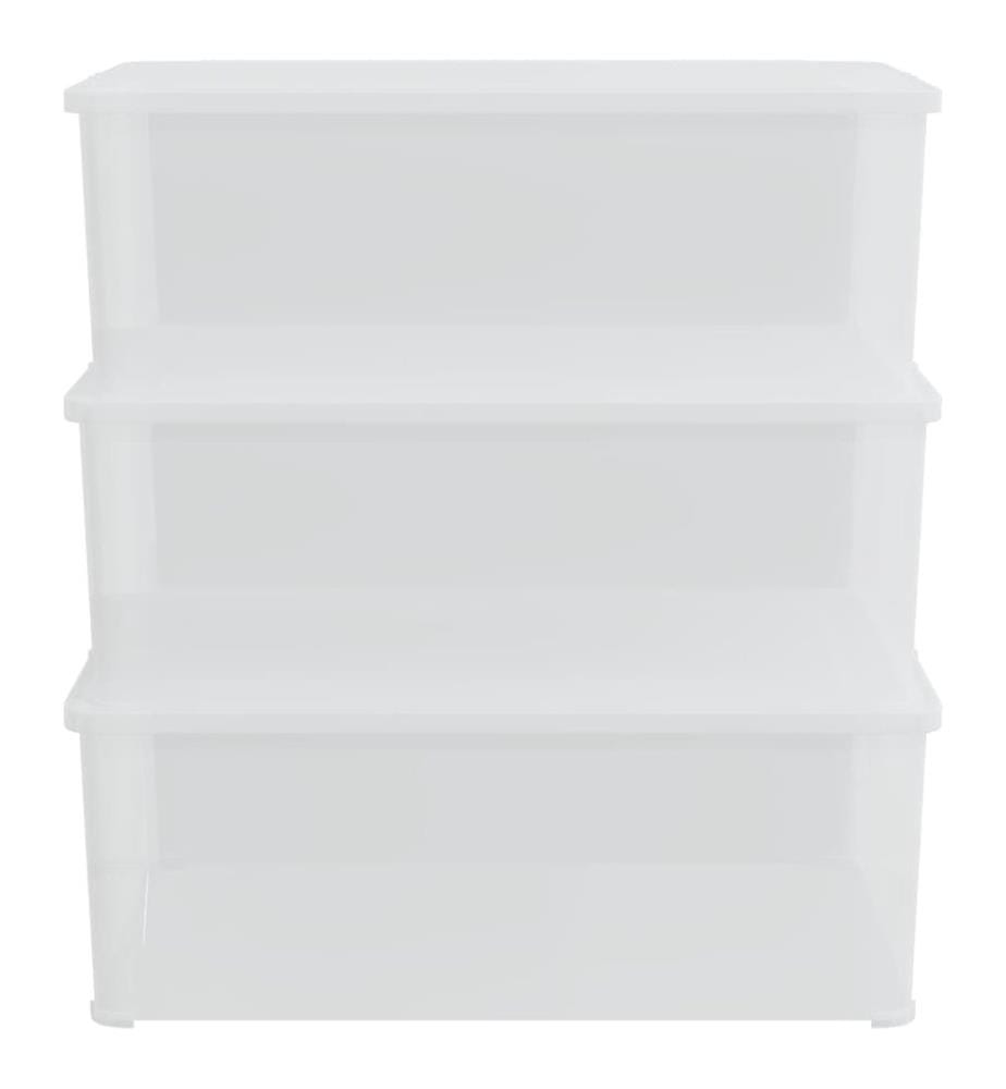 Aufbewahrungsboxen 3 Stk. Kunststoff 10 L Stapelbar
