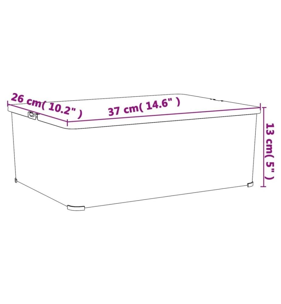 Aufbewahrungsboxen 3 Stk. Kunststoff 10 L Stapelbar
