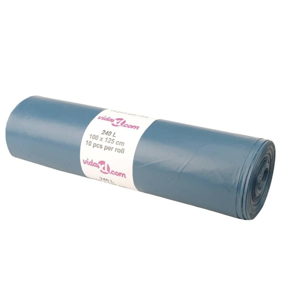 Sacs poubelles 100 pcs bleu 240 L