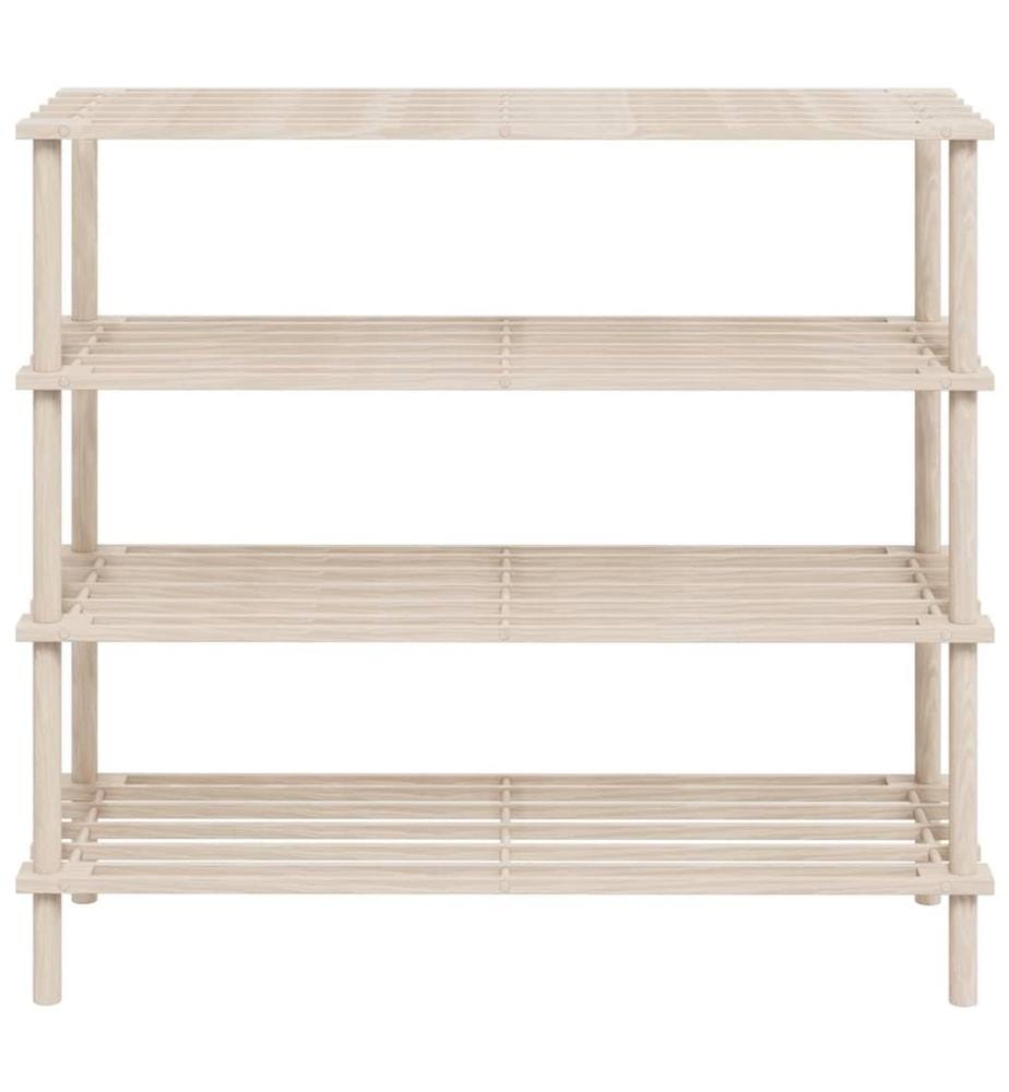 Schuhregale mit 4 Böden 2 Stk. Massivholz Tanne