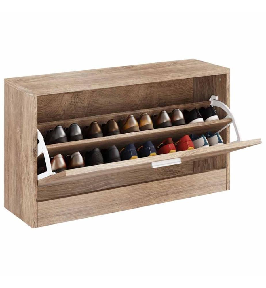Schuhbank Eiche 80x24x45 cm