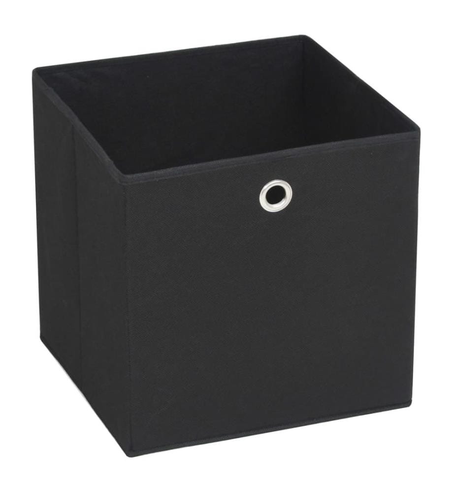 Aufbewahrungsboxen 4 Stk. Vliesstoff 32x32x32 cm Schwarz