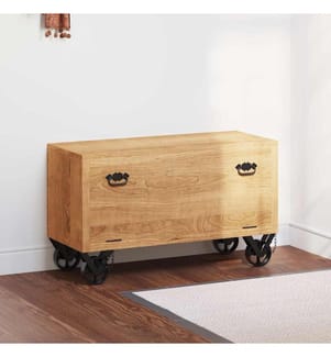 Schuhschrank 86 x 35 x 55 cm Massivholz Mango