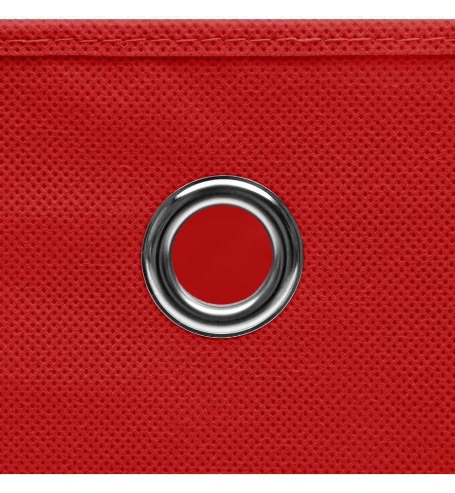 Aufbewahrungsboxen 10 Stk. Rot 32x32x32 cm Stoff