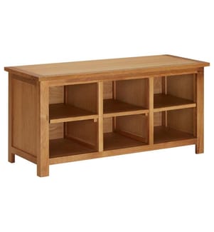Schuhregal 90x37x45 cm Eiche Massivholz