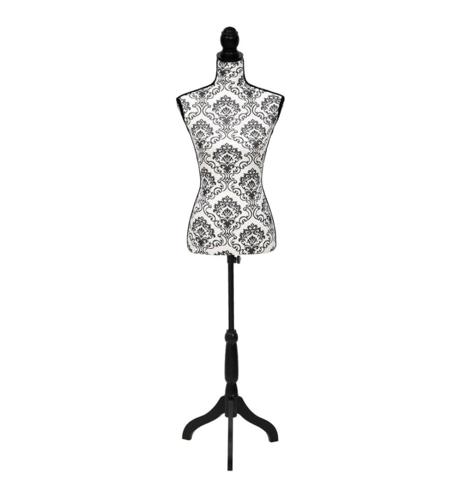 Damenbüste Schneiderpuppe Torso Schwarz Weiss