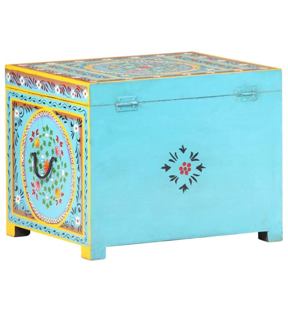 Aufbewahrungsbox Handbemalt 50x40x40 cm Mango Massivholz