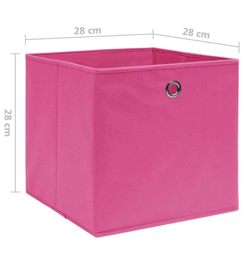 Aufbewahrungsboxen 10 Stk. Vliesstoff 28x28x28 cm Rosa