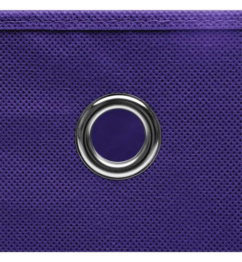 Boîtes de rangement 10 pcs Tissu intissé 28x28x28 cm Violet
