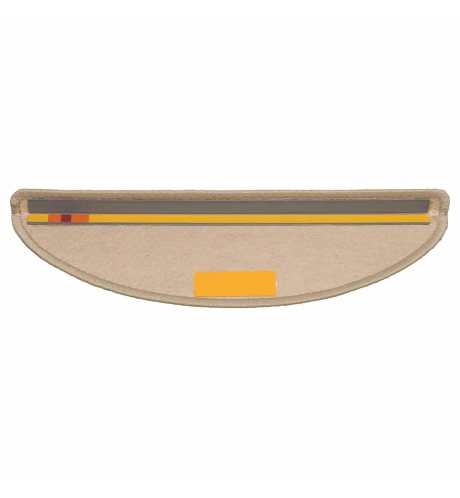 Tapis d'escalier autocollants 15 pcs 56x17x3 cm Beige foncé
